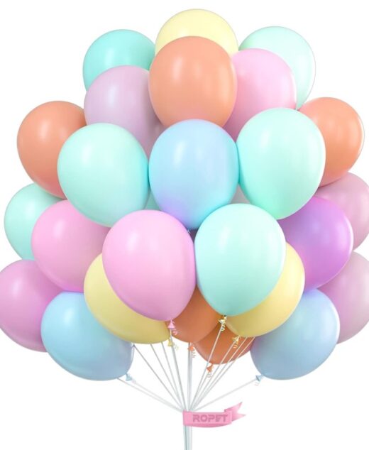 Set 100 baloane latex, pastel, 25cm, Ropet