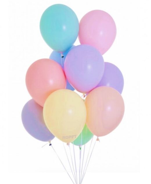 Set 10 baloane latex, pastel, 25cm, Ropet