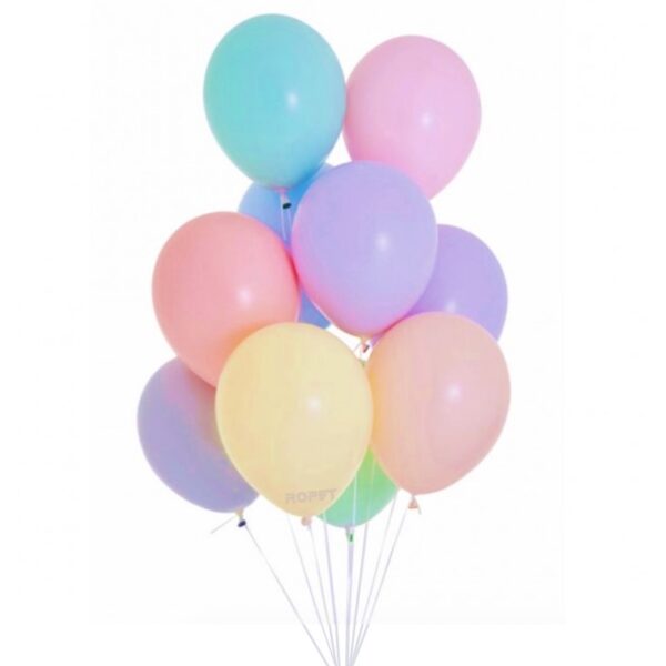 Set 10 baloane latex, pastel, 25cm, Ropet