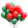 Set 100 baloane latex, Rosu/Verde, Petrecere Craciun, 30cm, Ropet