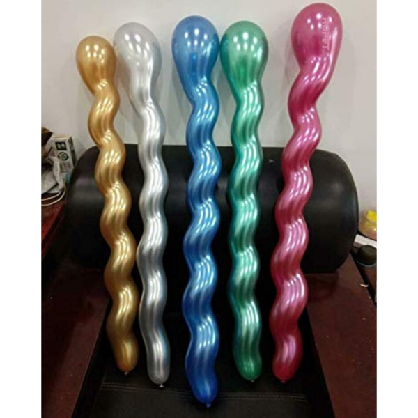 Set 100 baloane latex, Chrome, Sidefate, 100cm, Ropet - imagine 3