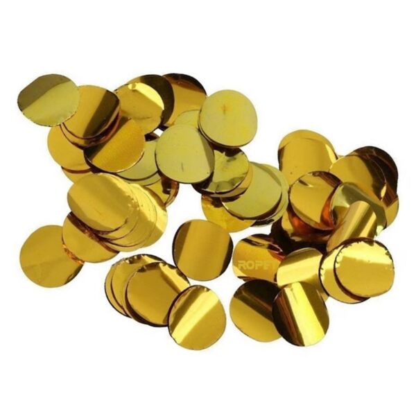 Set 10 baloane latex, confetti aurii, Albastru, 30cm, Ropet - imagine 5