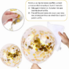 Set 10 baloane latex, confetti aurii, Albastru, 30cm, Ropet - imagine 4