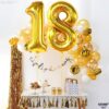 Baloane folie aniversare majorat, cifra 18, Auriu, 100 cm, Ropet - imagine 4