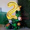 Balon aniversare folie Ropet, Auriu, cifra 2, 100 cm - imagine 4