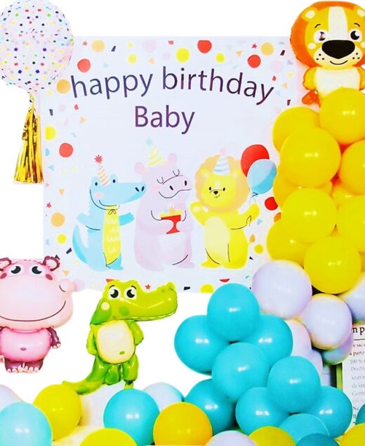 Set baloane si decoratiuni petrecere Happy Birthday, 9028, 51 buc, Ropet