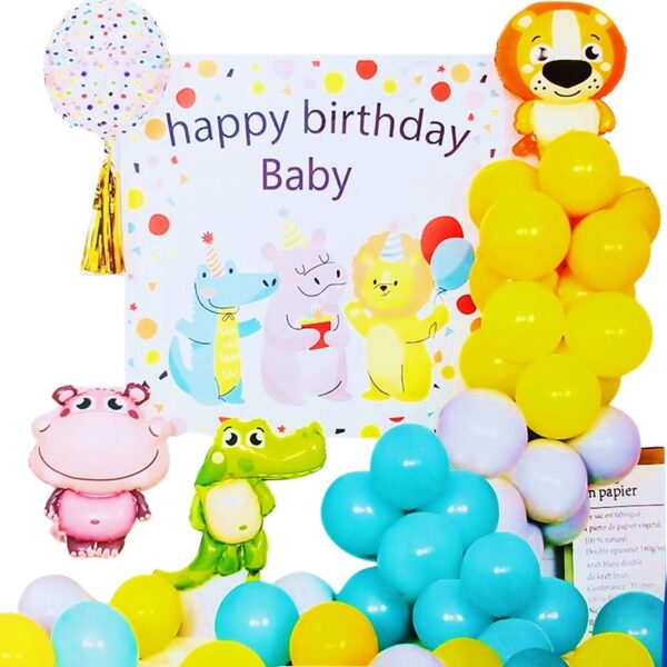 Set baloane si decoratiuni petrecere Happy Birthday, 9028, 51 buc, Ropet