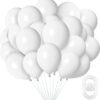 Set 100 baloane latex, Alb, 30cm, Ropet