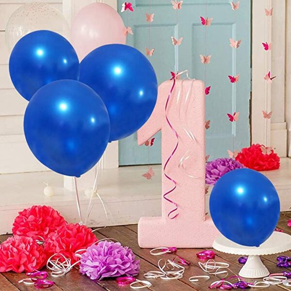 Set 100 baloane latex, Albastru, 30cm, Ropet - imagine 6