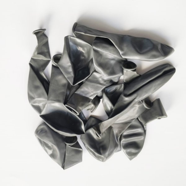 Set 100 baloane latex, Argintiu, 30cm, Ropet - imagine 2