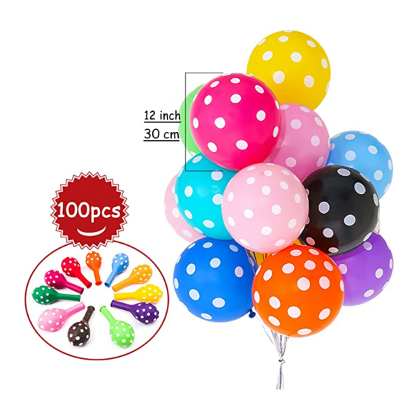 Set 100 baloane latex, Cu buline, 30cm, Ropet - imagine 3