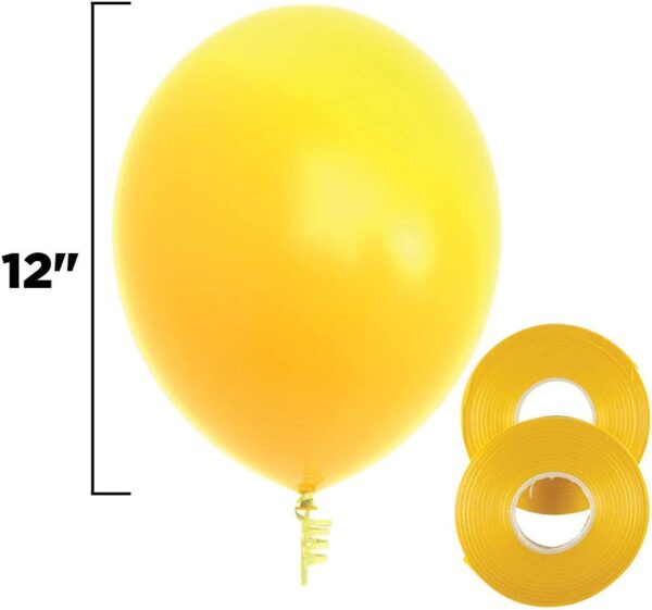 Set 10 baloane latex, Galben, 30cm, Ropet - imagine 2