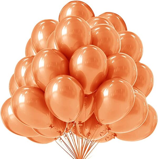 Set 100 baloane latex, Rose Gold, 30cm, Ropet