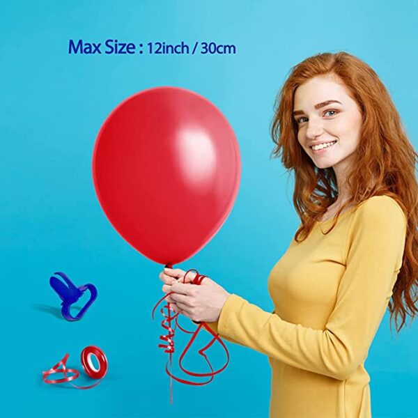 Set 25 baloane latex, Rosu, 30cm, Ropet - imagine 4