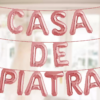 Baloane folie Casa de piatra, Rose Gold, 40cm - imagine 2
