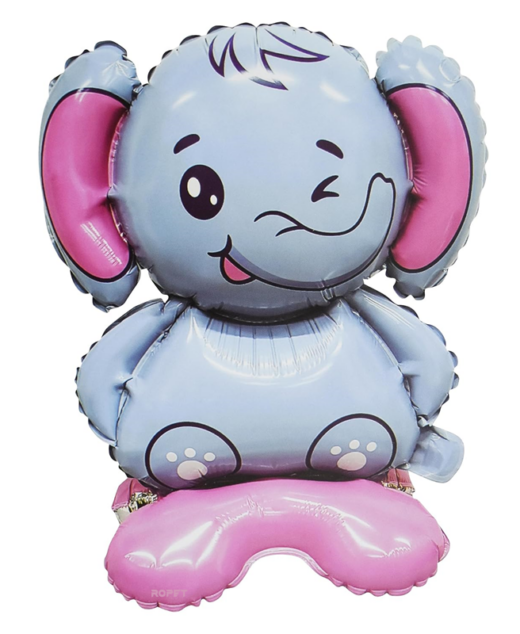 Balon folie cu suport, figurina Elefant, 60 cm, Ropet