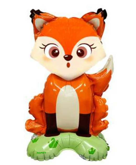 Balon folie cu suport, figurina Vulpe, 60 cm, Ropet