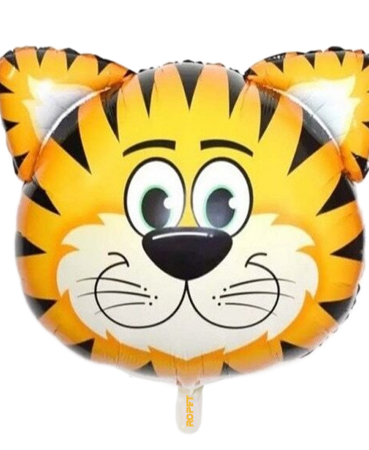 Balon folie, forma cap de tigru, 63.5cm, Ropet