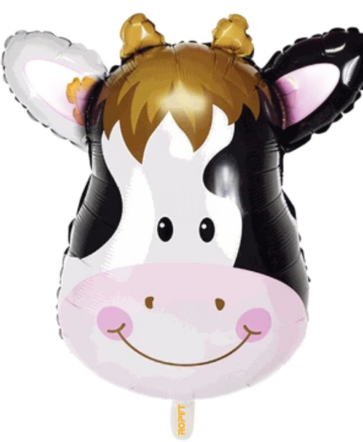 Balon folie, forma cap de vacuta, 63.5cm, Ropet