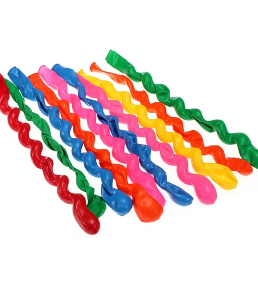 Set 40 baloane latex, Spirala, Colorate, 100cm, Ropet