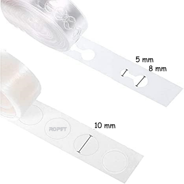 Set 2 bucati - Banda 100 puncte pentru lipit baloane si banda de 5m din plastic pentru arcada de baloane, Ropet - imagine 2