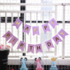 Banner Happy Birthday, Ghirlanda, 2.5m x 17cm, Mov, Ropet - imagine 7
