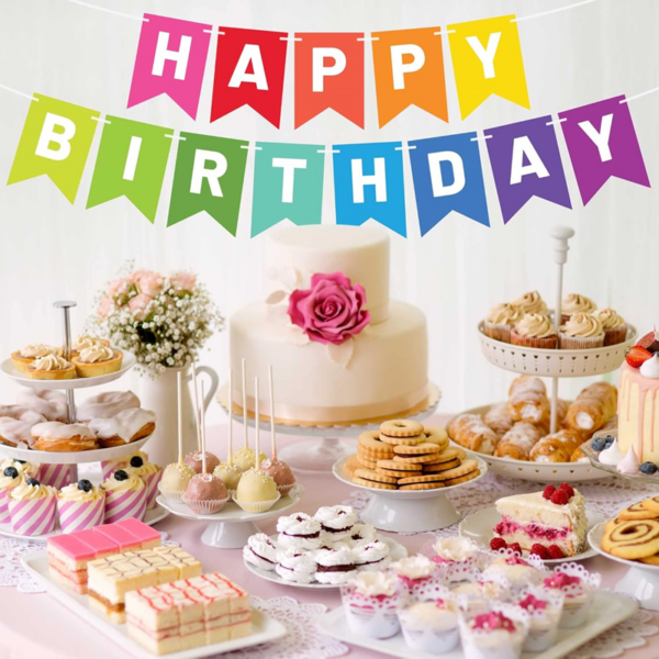Set 20 baloane 30cm, Banner Happy Birthday Multicolor 12 x 17 cm - imagine 4