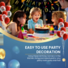 Set 5 baloane confetti auriu si banner Happy Birthday negru - imagine 8