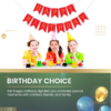 Set 5 baloane confetti auriu si banner Happy Birthday rosu - imagine 7