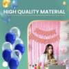 Set 5 baloane confetti auriu si banner Happy Birthday roz - imagine 5