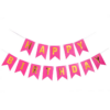Set 20 baloane 30cm, Banner Happy Birthday Roz Inchis 12 x 17 cm - imagine 2