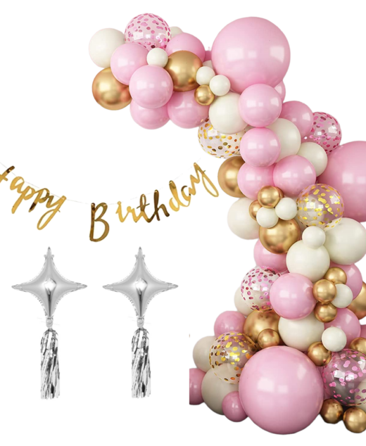 Set baloane si decoratiuni petrecere Happy Birthday, 8919, 53 buc, Ropet