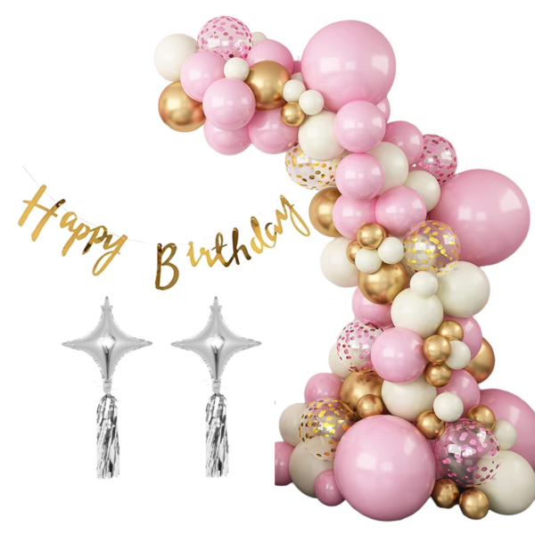 Set baloane si decoratiuni petrecere Happy Birthday, 8919, 53 buc, Ropet