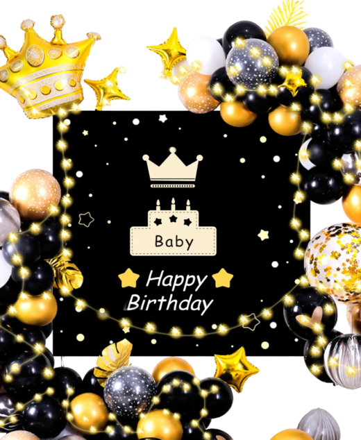 Set baloane si decoratiuni petrecere Happy Birthday, 8621, 55 buc, Ropet