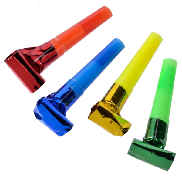 Set 8 fluiere colorate pentru petrecere, 7 cm, aniversare, Ropet - imagine 3