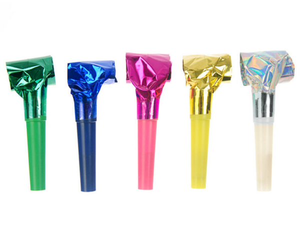 Set 8 fluiere colorate pentru petrecere, 7 cm, aniversare, Ropet