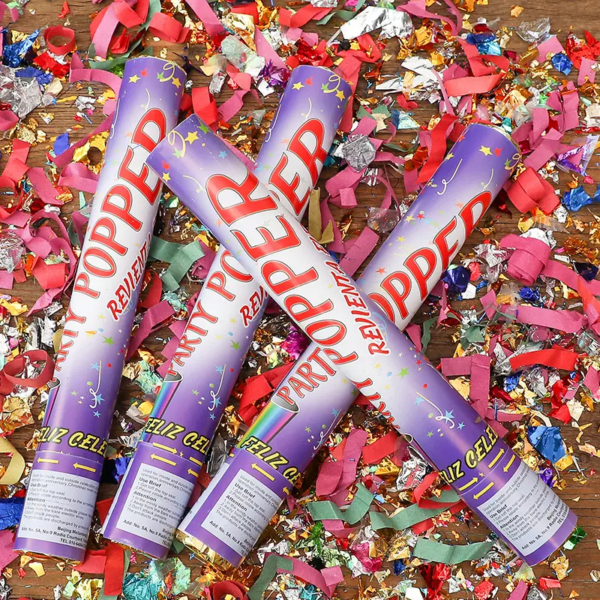 Tun confetti colorate, 30cm - imagine 4