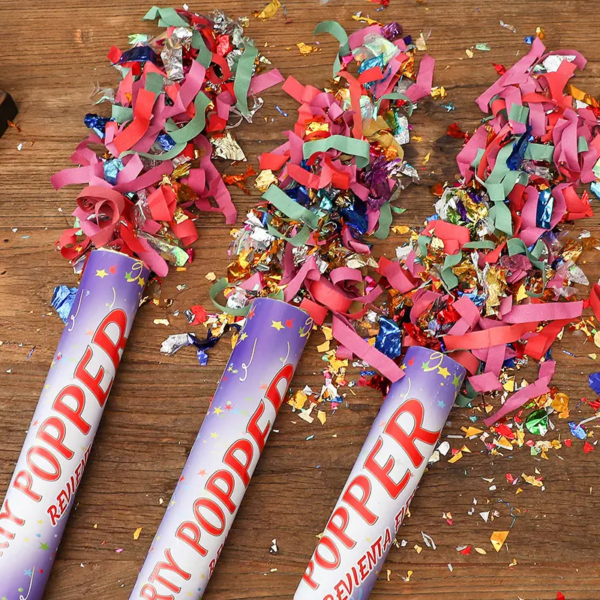Tun confetti colorate, 30cm - imagine 5