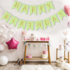 Set 20 baloane 30cm, Banner Happy Birthday Verde 12 x 17 cm - imagine 3