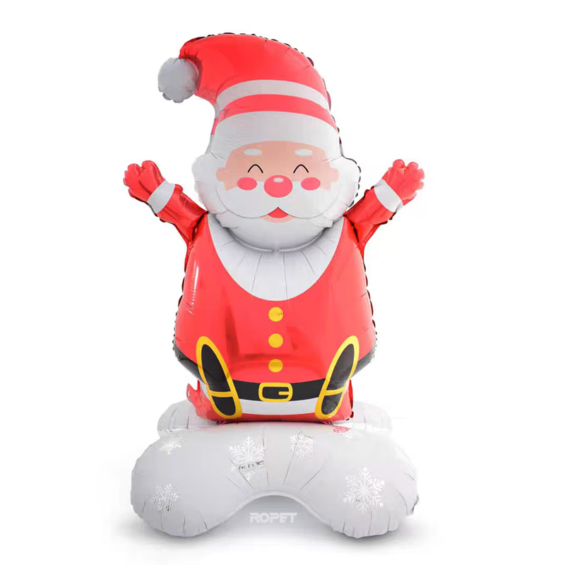 Balon Folie Mos Craciun pe Picioare, 145cm