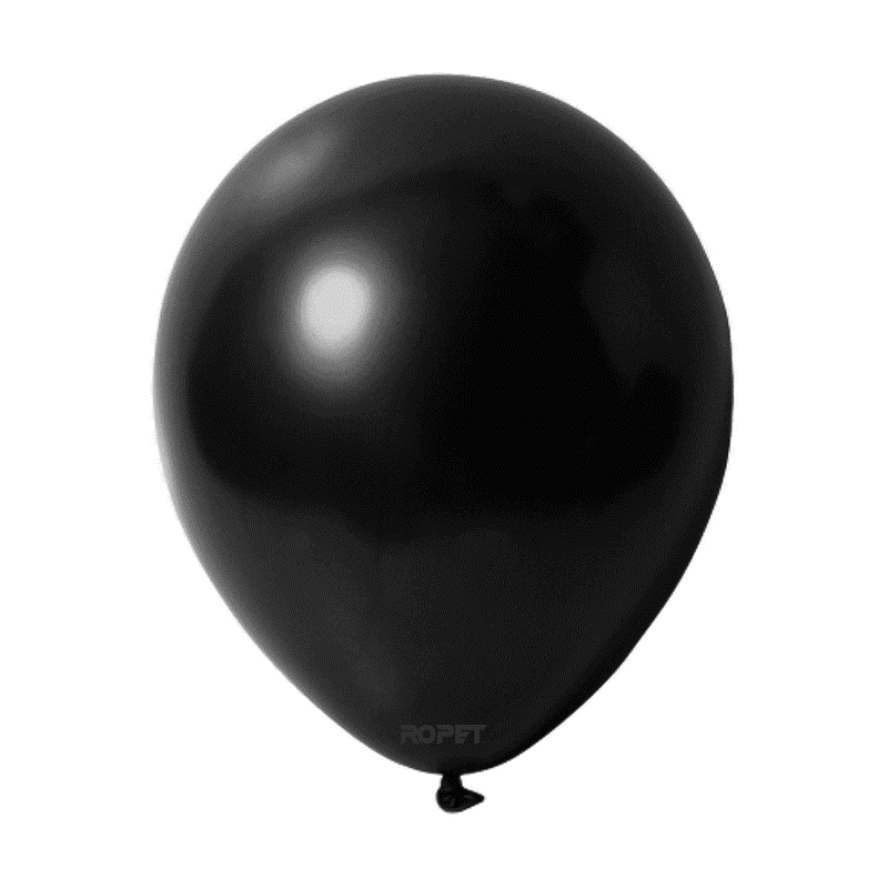 Balon latex, Negru, 30cm, Ropet