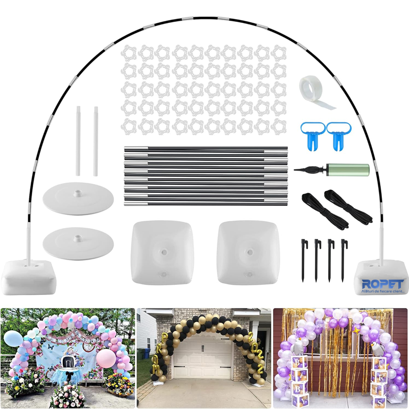 Suport baloane arcuit ROPET®, arcada pentru decoratiuni pentru copii, petreceri, nunta, ziua de nastere, multicolor